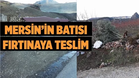 Mersin'in Batısında Fırtına Tır Devirdi