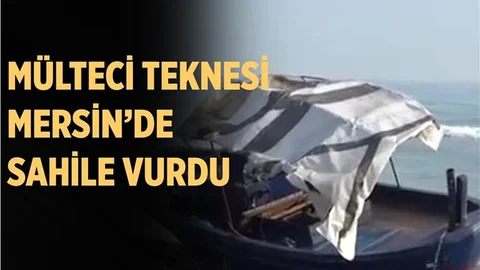 Mersin'de Bir Tekne Sahile Vurdu