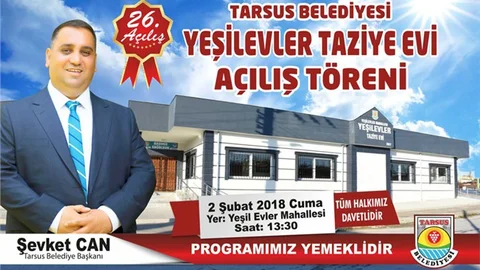Tarsus Yeşilevler Taziye Evi Cuma Günü Açılıyor