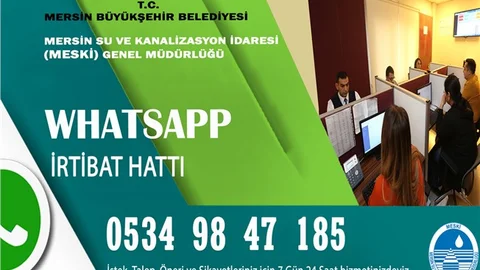 MESKİ Whatsapp Hattı Kurdu, Whatsapp Numarası: 0324 185 00 00