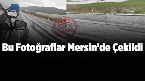 TEM Otoyolunda Dolu Yağışı