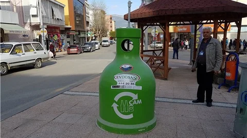 Anamur Belediyesinden "Cam Kumbara Uygulaması"