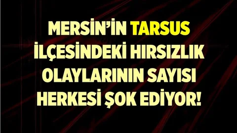 Tarsus İlçesindeki 'Hırsızlık' Sayısı Herkesi Şok Etti