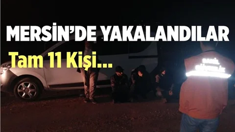 Mersin Açıklarında 11 Kişi Yakalandı