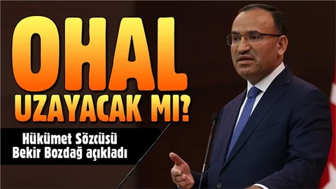 Bekir Bozdağ'dan OHAL açıklaması