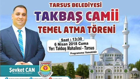Tarsus Tekbaş Camii'nin Temeli Atılıyor
