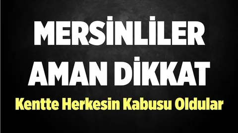 Mersin'de Herkesin Kabusu Oldular