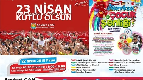 Tarsuslu Çocuklar 23 Nisan'ı Gönüllerince Kutlayacaklar