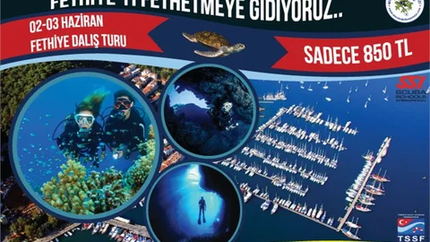 Mersin Dalış Merkezi 02 – 03 Haziran Fethiye Dalış Turu