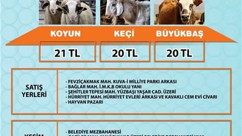 Mersin Tarsus’ta Kurbanlık Fiyatları ve Satış Yerleri Belli Oldu