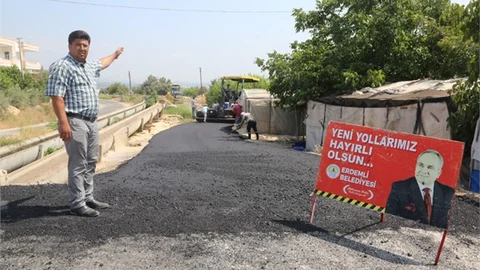 Yarenler’de Asfalt Hizmeti Erdemli Belediyesi İle Ezber Bozuyor