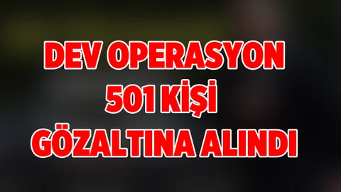 Dev Operasyon. Tam 501 Kişi Gözaltına Alındı