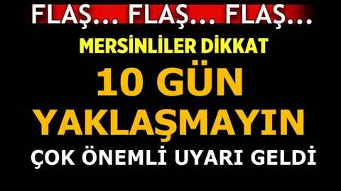 Mersinliler Dikkat. 10 Gün Raylara Yaklaşmayın