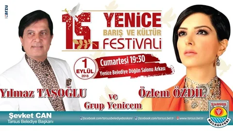 Yenice'deki Şenlik 1 Eylül Cumartesi Günü Saat 19.30'da