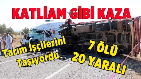 Tarım İşçilerini Taşıyan Araç Kaza Yaptı