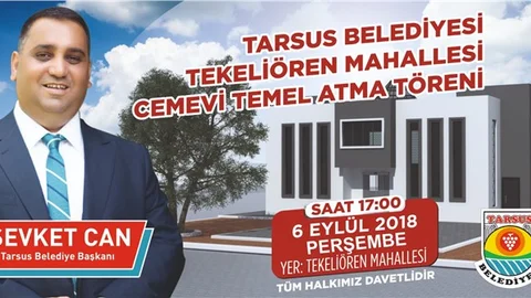 Mersin Tarsus Tekeliören Mahallesi Cemevi Temeli Atılıyor
