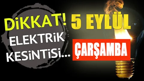 Mersin ve İlçelerinde 5 Eylül 2018 Çarşamba Günü Elektrik Kesintisi Yapılacak Yerler