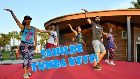 Mersin'de Sahilde Zumba Keyfi