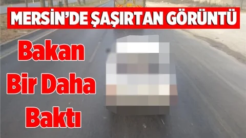 Mersin Trafiğinde Şaşırtan Görüntü