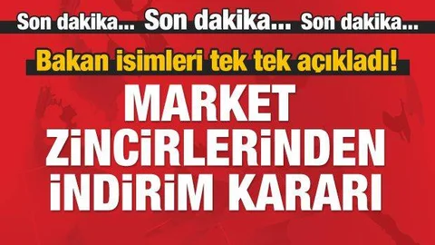 Bakan'dan İndirim Müjdesi! Tek Tek Açıklandı