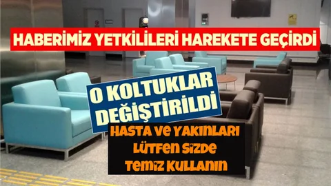 Mersin Şehir Hastanesindeki Kirlik Koltuklar Yenileriyle Değiştirildi