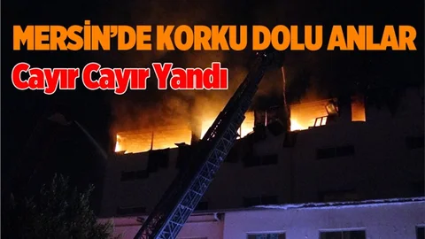 Mersin'de Tekstil Fabrikasında Korkutan Yangın