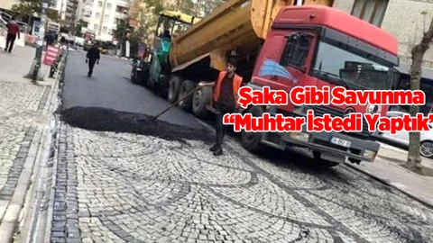 Belediyeden, Olay Olan Asfalt Çalışmasına İlgin Açıklama