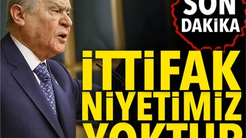 Bahçeli: "ittifak Niyetimiz Kalmamıştır"