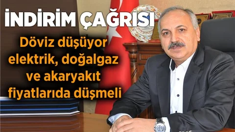 Mersin Esnaf ve Sanatkarlar Odaları Başkanı Talat Dinçer'den İndirim Çağrısı