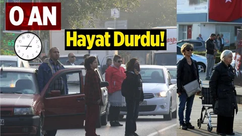 Saat 09.05'te Mersin ve Tüm Türkiye'de hayat durdu (10 Kasım)
