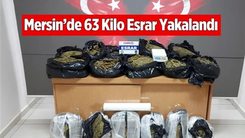 Mersin'de 63 Kilo Esrar Ele Geçirildi
