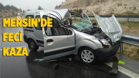 Mersin’de Otoyolda Korkutan Kaza