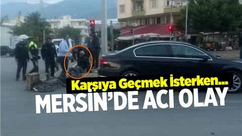 Mersin'de Acı Olay, Bisikletiyle Yolun Karşısına Geçiyordu...