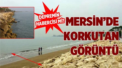Mersin'de Korkutan Görüntü! Depremin Habercisi mi?