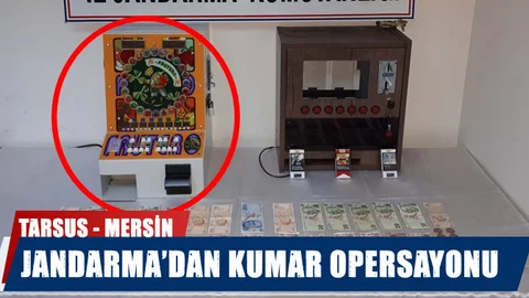 Mersin Tarsus Killik Mevkiindeki 2 Ayrı İş Yerine Jandarmadan Kumar Operasyonu