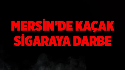Mersin'de 21 bin 700 paket kaçak sigara yakalandı