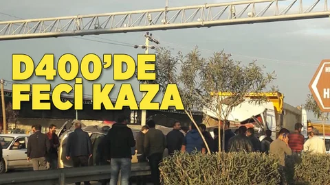 D400 Karayolunda Trafik Kazası; Kamyonla Otomobil Çarpıştı