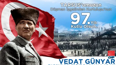 CHP Tarsus Belediye Başkan A.Adayı Günyar'dan "27 Aralık" Kutlama Mesajı