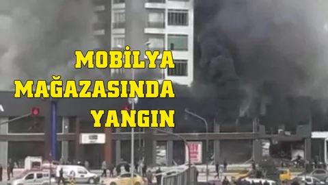 Mersin Mezitli'de Bir Mobilya Depo ve Satış Dükkanında Yangın