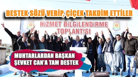 Başkan Şevket Can'a Çiçek Verip, Destek Sözü Verdiler