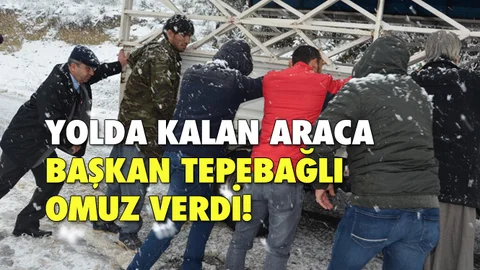 Kar Nedeniyle Yolda Kalan Vatandaşlara Belediye Başkanı Tepebağlı'dan Yardım