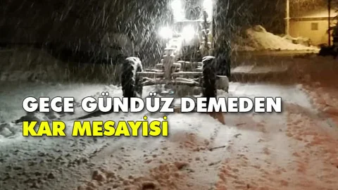 Kar Esarete Dönüşmesin Diye Ekipler Gece Gündüz Çalışıyor