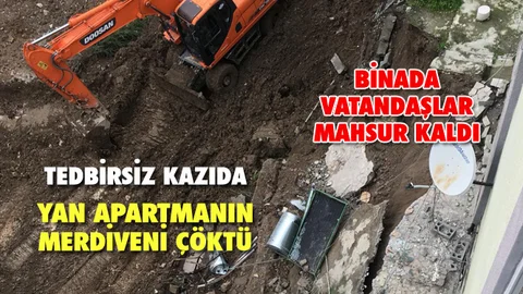 İnşaat Temeli Kazısı Sırasında Göçme Meydana Geldi