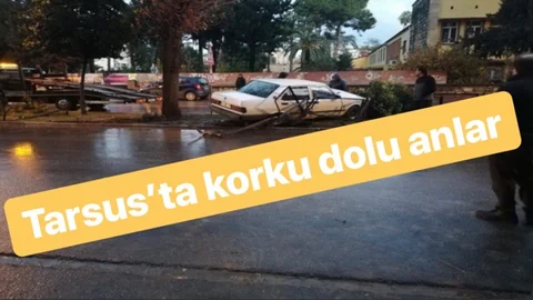 Mersin Tarsus Kız Meslek Lisesinin Önünde Kaza