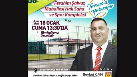 Ferahim Şalvuz Mahallesi Halı Saha ve Spor Kompleksi 18 Ocak Cuma Günü Açılıyor