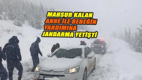 Anne İle Bebeğin Yardımına Jandarma Yetişti!