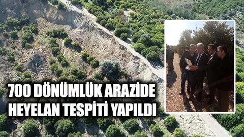 Mersin'de 700 Dönümlük Arazide Heyelan Tespiti