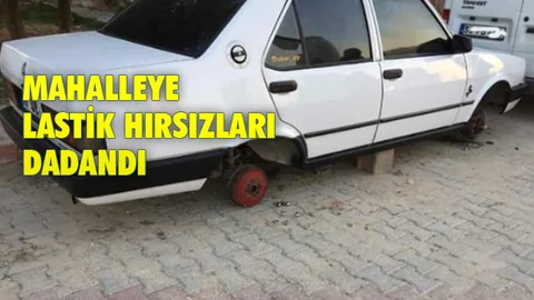 Mersin’de Lastik Hırsızları, Mahalleye Dadandı