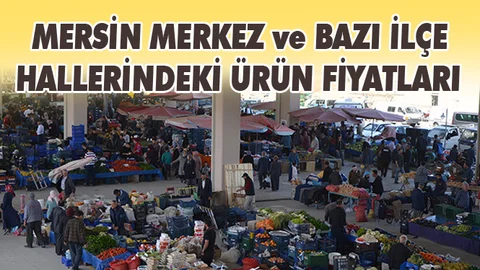 Mersin Merkez ve İlçe Hal Ürün Fiyatları