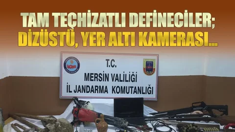 Mersin Silifke'de Dizüstü Bilgisayarlı, Yer Altı Kameralı Kaçak Defineciler Jandarmaya Yakalandı
